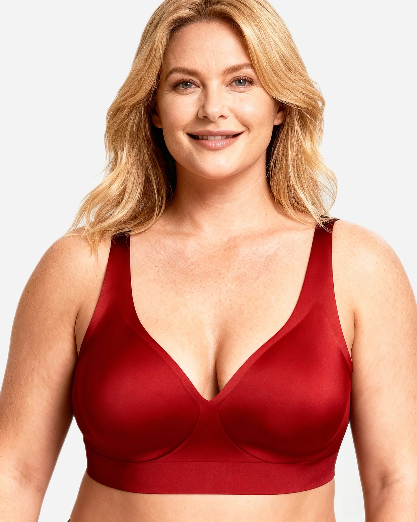 women's wireless seamless t-shirt bra Red — Wear Rose